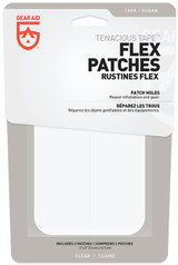 GEAR AID Tenacious Tape Flex Patches for Vinyl and Fabric Repair, Clear, two 3" x 5" Patches
