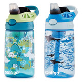 Contigo Kids 2-Pack Straw Water Bottle, 14 oz - Dinos/Sharks