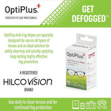 OptiPlus 30-Count Pre-Moistened Anti-Fog Lens Wipes, 6" x 5"