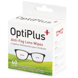 OptiPlus 60-Count Pre-Moistened Anti-Fog Lens Wipes, 6" x 5"