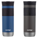 Contigo 2-Pack Insulated Stainless Steel Travel Mug w/ Grip 20 oz Sake/Blue Corn