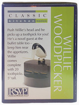 RSVP International Willie Woodpicker - Toothpick Dispenser (6-Pack)