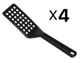 Norpro My Favorite Beveled Spatula w/ Holes, 10 Inches - Black (4-Pack)