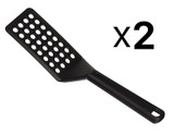 Norpro My Favorite Beveled Spatula w/ Holes, 10 Inches - Black (2-Pack)