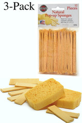 Norpro 12 Piece Natural Pop-Up Sponges (3-Pack)