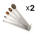 Norpro 5 Piece Stainless Steel Mini Measuring Spoon Set (2-Pack)