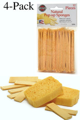 Norpro 12 Piece Natural Pop-Up Sponges (4-Pack)