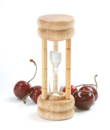Norpro 3 Minute Glass Timer with Wood Base, 4 Inches (3-Pack)