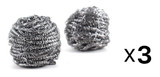 RSVP Endurance Pack of 2 Stainless Steel Scrubbies (3-Pack)