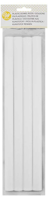 Wilton 4-Count Plastic Dowel Rods, 12 ½"