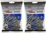 Pride PTS 65-Count Titanium Strength Golf Tees, ProLength Plus 3 ¼" (2-Pack)