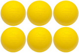Champion Sports Official Size Rubber Lacrosse Ball, Yellow (Pack of 6)