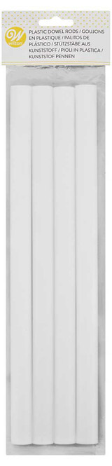 Wilton 4-Count Plastic Dowel Rods, 12 ½" (6-Pack)