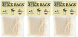 Regency Spice Bags Set of 4 Reusable Muslin Bags (3-Pack)