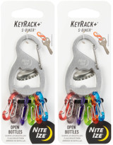 Nite Ize S-Biner KeyRack+ Bottle Opener - Stainless (2-Pack)