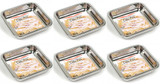 Norpro Stainless Steel Square Cake Pan w/ Mirror Finish, 7 ½ Inches (6-Pack)