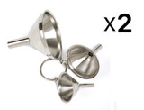 Norpro Set of 3 Mini Stainless Steel Funnels (2-Pack)