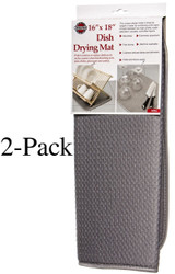 Norpro 16 x 18 Inches Microfiber Dish Drying Mat, Grey (2-Pack)