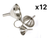 Norpro Set of 3 Mini Stainless Steel Funnels (12-Pack)