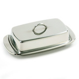 Norpro Stainless Steel Covered Butter Dish, 6 x 3 ½ Inches