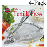 Norpro Cast Aluminum Deluxe Tortilla Press, 6 Inch Diameter (4-Pack)