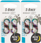 Nite Ize 2-Pack S-Biner MicroLock Stainless Steel Carabiner - Spectrum (2-Pack)