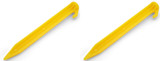 Coghlan's Rugged ABS Plastic Tent Pegs - 6", Yellow (2-Pack)