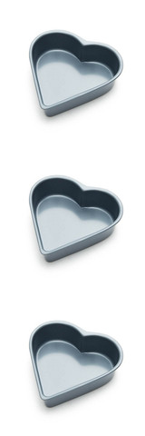 Fox Run Preferred Non-Stick Mini 3-Inch Heart Cake Pan (3-Pack)