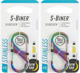 Nite Ize S-Biner SlideLock Stainless Steel Carabiner #2 - Spectrum (2-Pack)