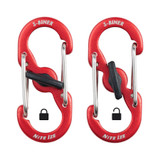 Nite Ize KeyRing Locker w/ Aluminum S-Biner MicroLocks (2-Pack)