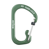 Nite Ize SlideLock Aluminum Carabiner #3 - Olive (4-Pack)