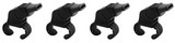 Fox 40 Sonik Blast CMG 3-Chamber Pealess Whistle w/ Fingergrip, Black (4-Pack)