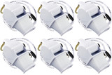 Fox 40 Sonik Blast CMG 3-Chamber Pealess Whistle + Lanyard, White (6-Pack)