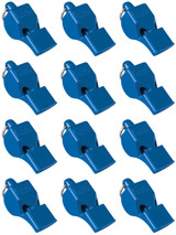 Fox 40 Classic Safety 3-Chamber Pealess Whistle, Blue (12-Pack)