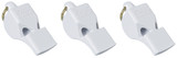 Fox 40 Classic Safety 3-Chamber Pealess Whistle, White (3-Pack)
