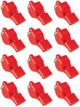 Fox 40 Classic Safety 3-Chamber Pealess Whistle, Red (12-Pack)