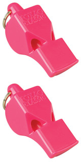 Fox 40 Classic Safety 3-Chamber Pealess Whistle, Pink (2-Pack)