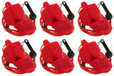 Fox 40 Classic Official CMG 3-Chamber Pealess Whistle + Lanyard, Red (6-Pack)