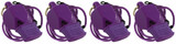Fox 40 Classic CMG Safety 3-Chamber Pealess Whistle + Lanyard, Purple (4-Pack)