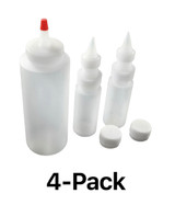 Fox Run Set of 3 Plastic Icing Bottles (4-Pack)