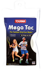 Tourna Mega Tac 10 Grips, 99 cm x 25 mm - White
