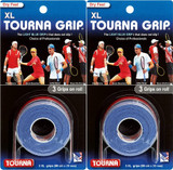 Tourna Grip 3 XL Grips, 99 cm x 29 mm - Blue (2-Pack)