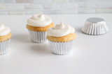 Fox Run Silver Foil Baking Cups - Set of 48 Mini Size Cupcake Liners