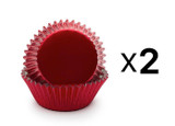Fox Run Red Foil Baking Cups - Set of 32 Standard Size Cupcake Liners (2-Pack)