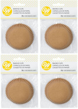 Wilton Unbleached Paper Baking Cups - 75 Pack, Cupcake Muffin Liners (4-Pack)