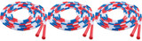Champion Sports Plastic Segmented Jump Rope, 16 Feet - Blue/Red/White (3-Pack)