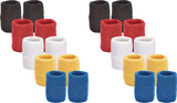 Unique Sports Set of 5 Cotton Wristbands - Multi Color (2-Pack)