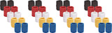 Unique Sports Set of 5 Cotton Wristbands - Multi Color (4-Pack)
