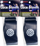 Unique Sports Lace Bands Cleat Lace Covers - Black (2-Pack)