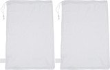 Champion Sports Nylon Mesh Equipment Bag, 36 x 24 Inches - White (2-Pack)